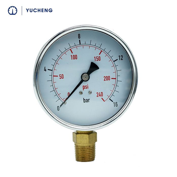 1/2NPT messing aansluiting manometer
